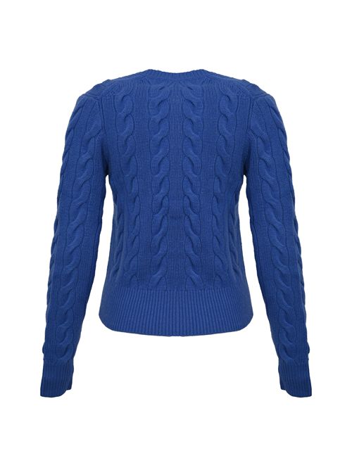 Cardigan a trecce in lana e cashmere Brown POLO RALPH LAUREN | 211972104012